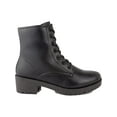 thumbnail image 1 of Sugar Womens Kam Lug Sole Combat & Lace-up Boots Black 7.5 Medium (B,M), 1 of 3