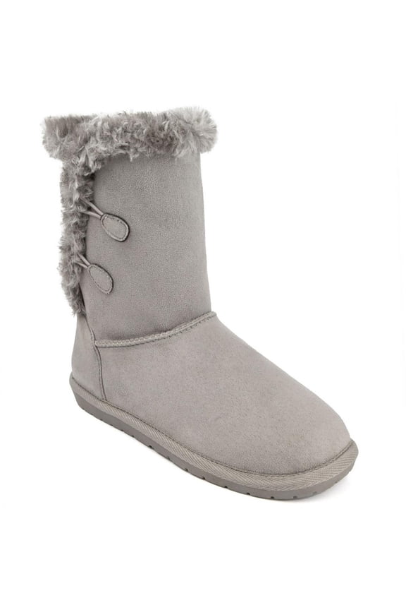 Womens Marty Faux Suede Fleece Lined Ankle Boots