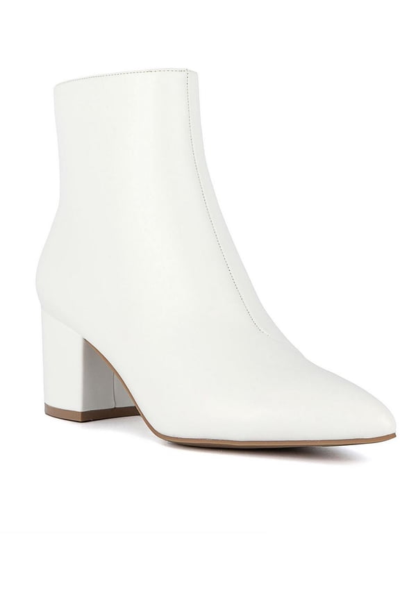 Womens Nightlife Faux Leather Heel Ankle Boots