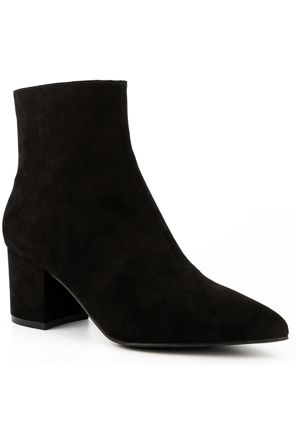 Womens Nightlife Faux Suede Heel Ankle Boots