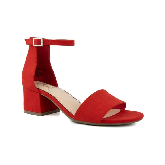 Sugar Womens Noelle Low Adjustable Ankle Block Heels