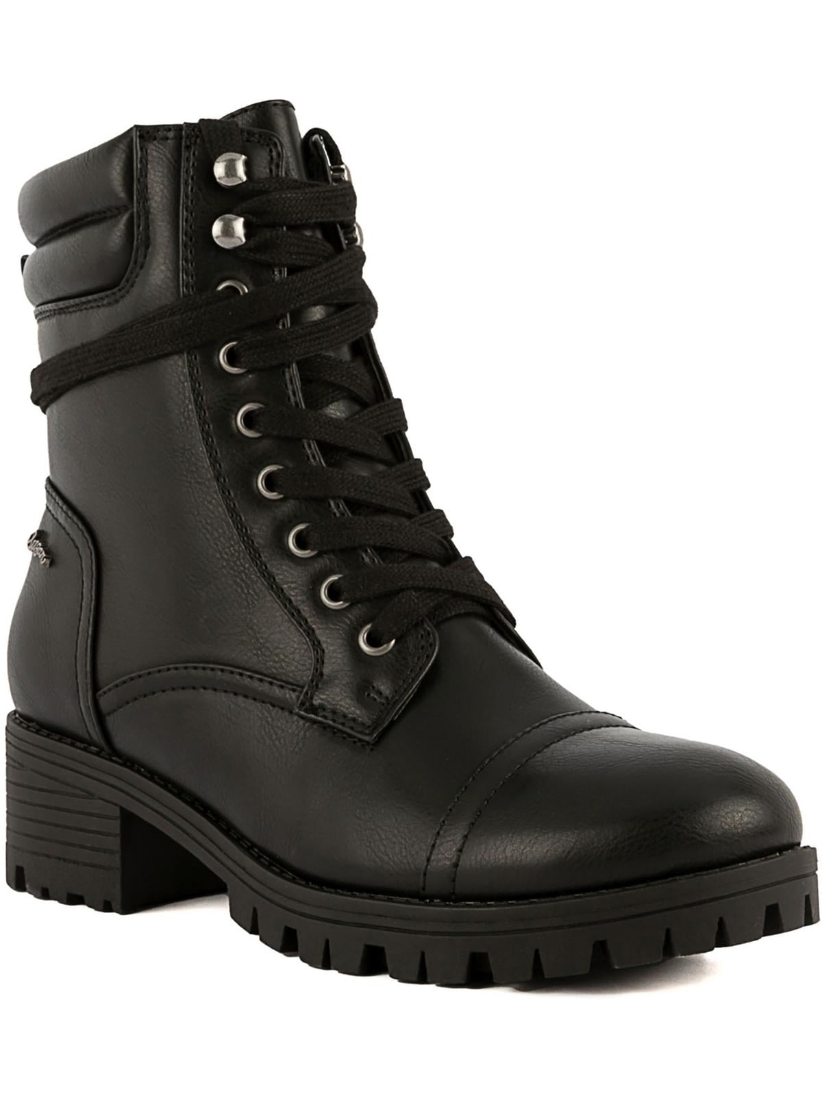 Almond toe lace up boots deals