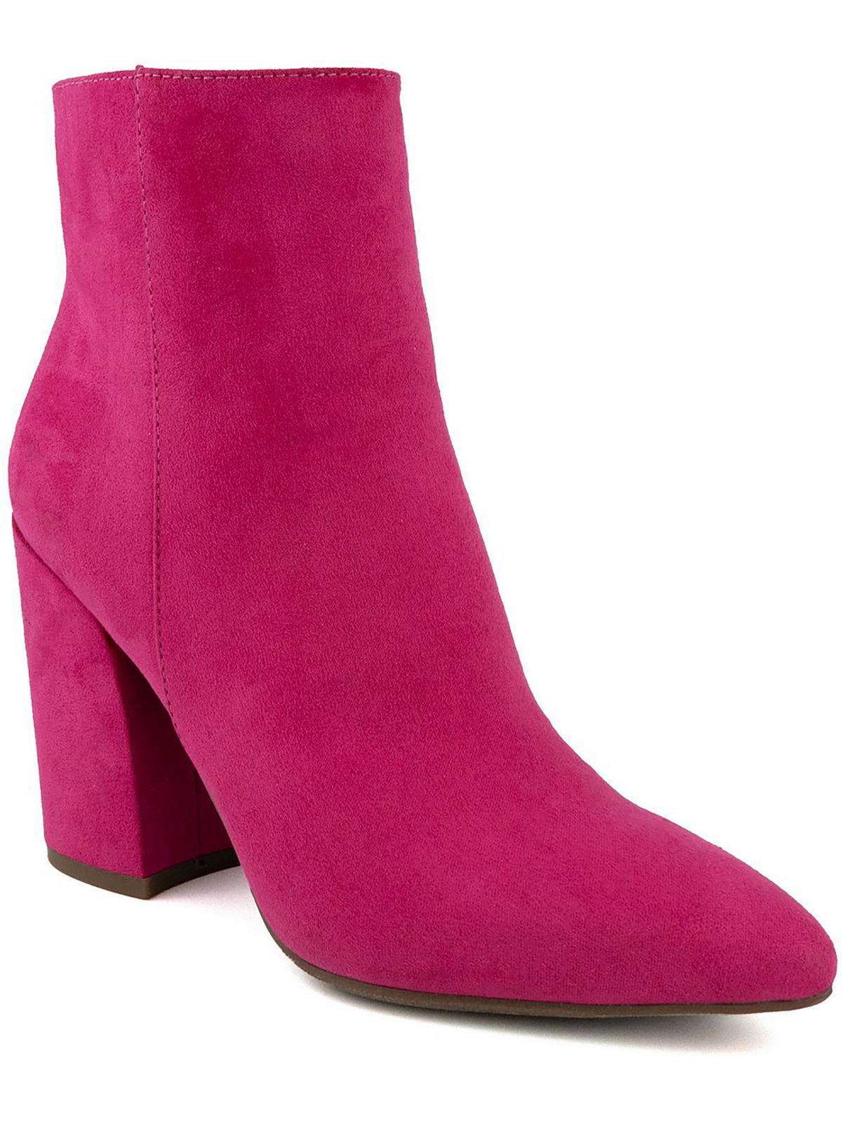 Suede Zipper Ankle Boots