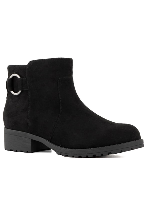 Womens Sgr-Crossing Lug Sole Faux Suede Ankle Boots