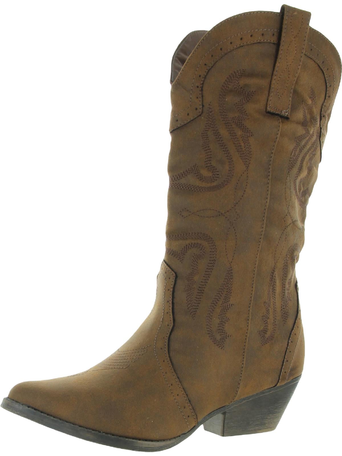 Women's Classic Dazzling Embellished Mid-Calf Cowboy Boots main image 1