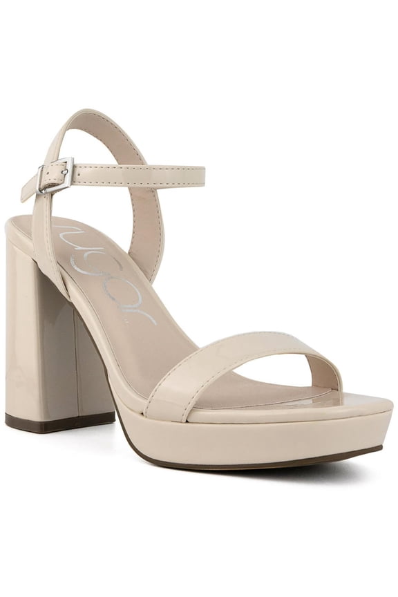 Womens VALLENTINA Padded Insole Patent Ankle Strap