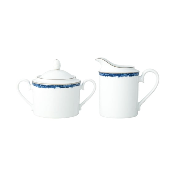 Sugar and Creamer Set with Modern Blurred Design