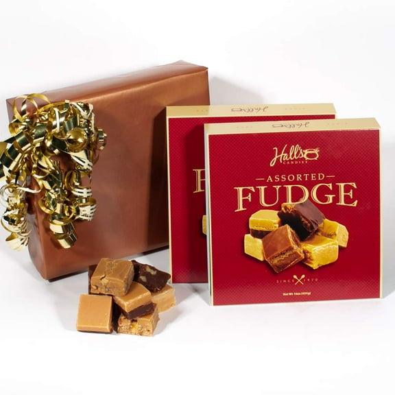 Sugar n' Spice Gift Box, 2 Pounds Hall's Chocolate Fudge