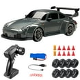 thumbnail image 1 of SugarBloom 1:24 Scale RC Drift Car with LED Lights, 2.4GHz 20KM/H High-Speed Remote Control Vehicle, Drifting Tires & Two Batteries,Gray, 1 of 2