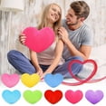 thumbnail image 1 of SugarBloom 11.8 Inch Heart Shaped Pillow, Soft Faux Fur Love Plush Throw Pillows Cushion for Girls Women, Valentine's Day Gift,Blue, 1 of 8