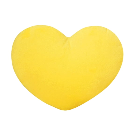 SugarBloom 11.8 Inch Heart Shaped Pillow, Soft Faux Fur Love Plush Throw Pillows Cushion for Girls Women, Valentine's Day Gift,Yellow