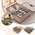 thumbnail image 1 of SugarBloom 13-Compartment Fabric Underwear and Sock Storage Box, Drawer Organizer for Home, Dorm, and Wardrobe,Gray, 1 of 6