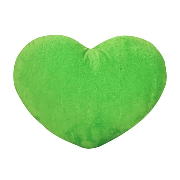 SugarBloom 15.7 Inch Heart Shaped Pillow, Soft Faux Fur Love Plush Throw Pillows Cushion for Girls Women, Valentine's Day Gift,Green