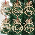 thumbnail image 1 of SugarBloom 2D Valentine's Day Wooden Hollow Heart Hanging Ornaments, Rustic Love Theme Decoration for Christmas Tree and Home Decor, Gift Embellishment,, 1 of 7