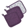 thumbnail image 1 of SugarBloom 3pcs Microwave Oven Gloves Pair, High Temperature Heat Resistant Cotton Pot Holder, Insulation Pad for Hot Dishes, Bowl, Plate,Purple, 1 of 2