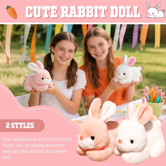 SugarBloom Adorable Cute Bunny Stuffed Animal Bunny Cute Rabbit Plush Toys Graduation Birthday Gifts,Kawaii Easter Gifts Cartoon Bunny Dolls,C