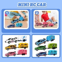 SugarBloom Alloy RC Racing Car With hanging box, Pocket-Sized Desktop Micro Drift Racer, Mini Remote Control Vehicle for Collectors & Hobbyists,Blue