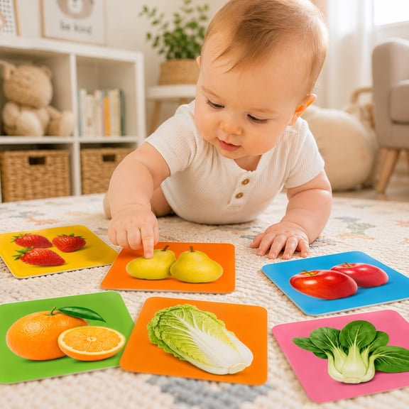 SugarBloom Autism Learning Toy- 20 Nouns Flash Cards for Toddlers 2-3, Realistic Picture Cards Sturdy Durable, Key Vocabulary, Speech Therapy, Special Education, Preschool Ready
