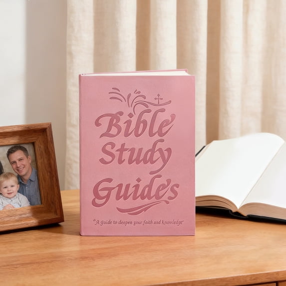 SugarBloom Bible Study Guide 66-Page Bible Study Guide Daily Devotional Journal Prayer Study Notebook Planner Christian Gift ,Pink