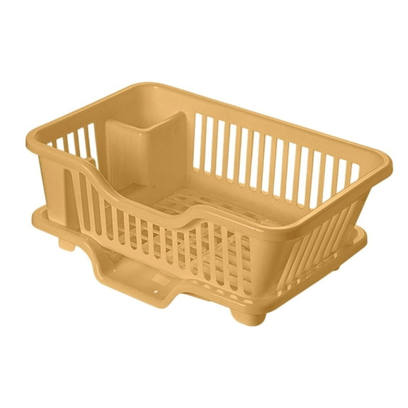 SugarBloom Bowl and Dish Drying Rack with Storage Box, Thickened Large Size Sink Rack for Kitchen Countertop, Water Filter Organizer for Plates, Bowls, Chopsticks,Coffee