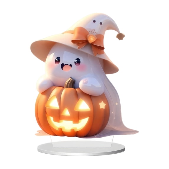 SugarBloom Halloween Decor Indoor 2D Acrylic - Flat Tabletop Ornament for Home Party, Lightweight Modern Design, Great Halloween Decorations for Shelf Desk & Party Favors,F