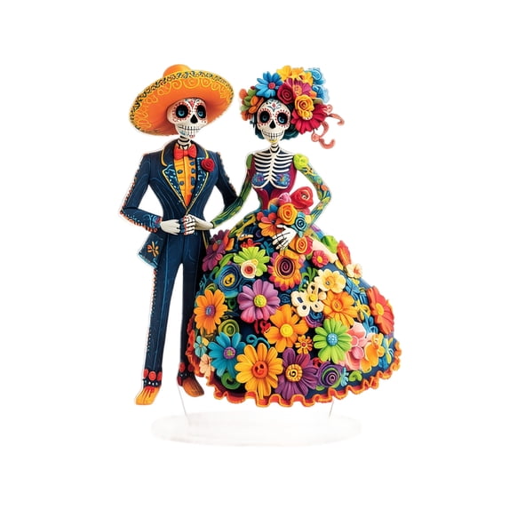 SugarBloom Halloween Decor Indoor 2D Acrylic - Flat Tabletop Ornament for Home Party, Lightweight Modern Design, Great Halloween Decorations for Shelf Desk & Party Favors,D