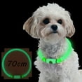 thumbnail image 1 of SugarBloom Multifunctional LED Dog Collar,27.5 inch USB Rechargeable TPU Light Up Collar , Adjustable Cut-to-Fit Safety Pet Necklace,Orange, 1 of 2