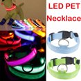 thumbnail image 1 of SugarBloom Nylon LED Dog Collar, Solid Glow Light Up Collar with Adjustable Strap, Night Safety Reflective Pet Necklace for Walking Running,Green XS, 1 of 4