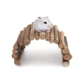thumbnail image 1 of SugarBloom Reptile Hideout Cave with Climbing Ladder, Tortoise Hamster Lizard Small Animal Shelter, Natural Wooden Bridge Decor for Terrarium Habitat,Brown, 1 of 9