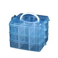 thumbnail image 1 of SugarBloom Small 3-Layer 18-Compartment Portable Storage Box, Detachable Organizer for Hardware Tools and LEGO Toys,A, 1 of 5