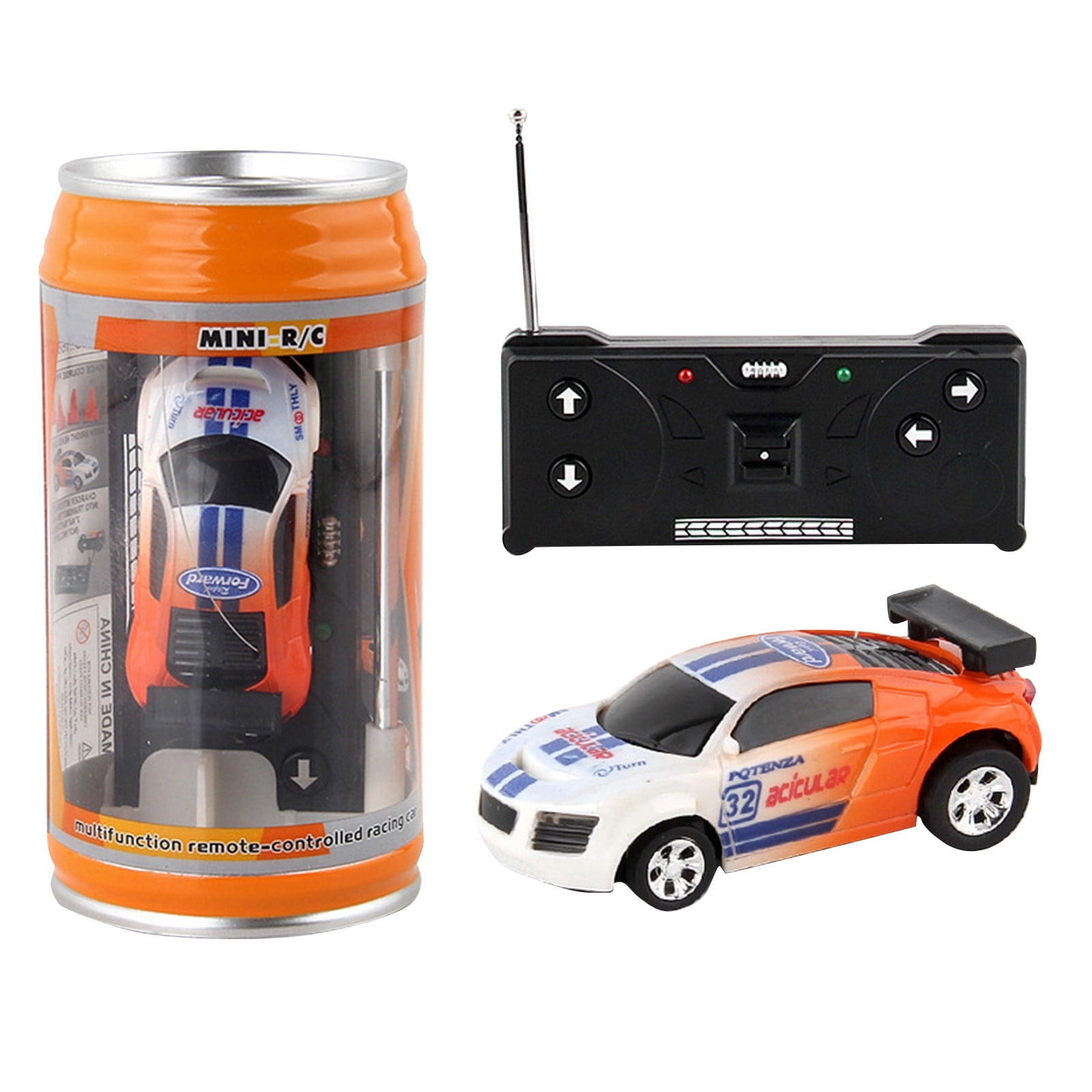 SugarBloom Small RC Car with Roadblocks & Cans Design, Micro Remote ...