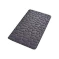 thumbnail image 1 of SugarBloom Small Stone Coral Fleece Floor Mat, 15.7x23.6 inch Non-Slip Bathroom Rug, Easy to Maintain Absorbent Mat for Shower Tub, Machine Washable,Gray, 1 of 5