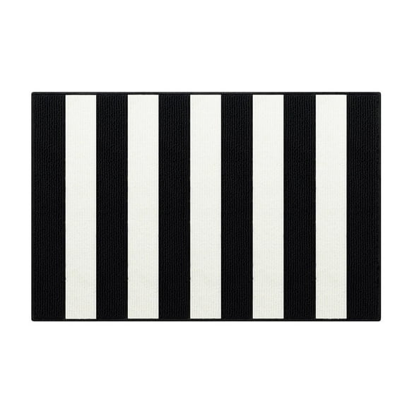 SugarBloom Striped Outdoor Rug, Absorbent Washable Doormat, Dirt Resistant Indoor Outdoor Floor Mat for Patio Entryway, Fall Decor Rug,C