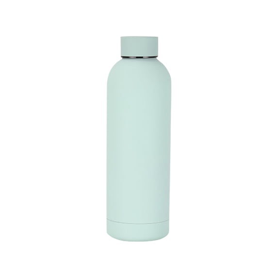 SugarBloom Travel Mug, 16.9oz Stainless Steel Small Mouth Insulated Water Bottle for Outdoor Sports, Portable Thermal Cup with Leakproof Lid,Light Green