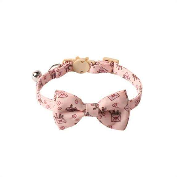 SugarBloom Valentine's Day Dog Collar, Love Heart Envelope Bow Sunflower Design Adjustable Pet Collar for Dogs Cats, Festive Holiday Party Accessory,D