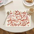 thumbnail image 1 of SugarBloom Valentine's Day Placemats, Red Heart Design, 12"x18" Holiday Table Mats for Wedding, Party, Kitchen Dining Decoration, Love Theme,A, 1 of 3
