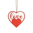 thumbnail image 1 of SugarBloom Wooden Craft Heart Shaped Pendant, Valentine's Day Party Decoration Love Hanging Sign, Rustic Wedding Decoration Ornament for Romantic Decor,A, 1 of 4