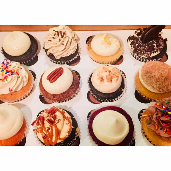SugarFoots Cupcakes Dozen Assortment Box with Choice of Flavor