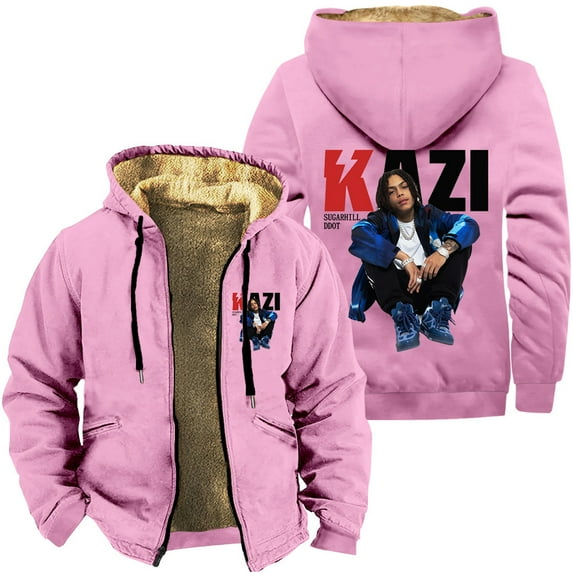 SugarHill Ddot Zipper Thick Hoodies Vintage 90s Coat Streetwear Zip up Sweatshirts