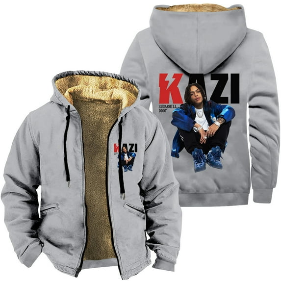 SugarHill Ddot Zipper Thick Hoodies Vintage 90s Coat Streetwear Zip up Sweatshirts