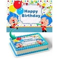 thumbnail image 1 of SugarMeLicious Plim Plim Baby Cake Image Topper, Personalized 1/4 Sheet Birthday Cake Banner for Parties, Edible Cake Image Topper, 1 of 4