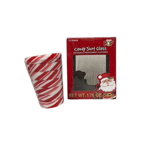 SugarPop Candy Shot Glass Naturally Peppermint Flavored 1.76 oz; Set of 6 Counts