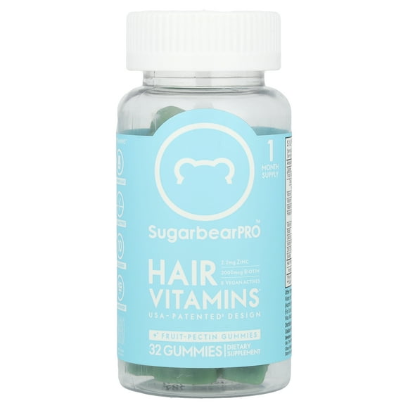 SugarbearPro Hair Vitamins Gummies, 32 Gummies