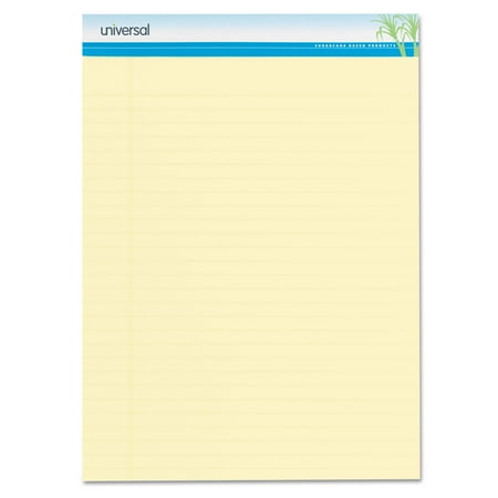 Universal Sugarcane Based Writing Pads 11-3/4 x 8-1/2, Canary, 2 Pads (UNV61630)