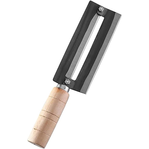 Sugarcane Peeling Kinfe,High Carbon Steel Sugar Cane Peeling Cutter with Non Slip Wooden Handle Pineapple Peeler Artifact Planing Knife Fruit Peeling Tool