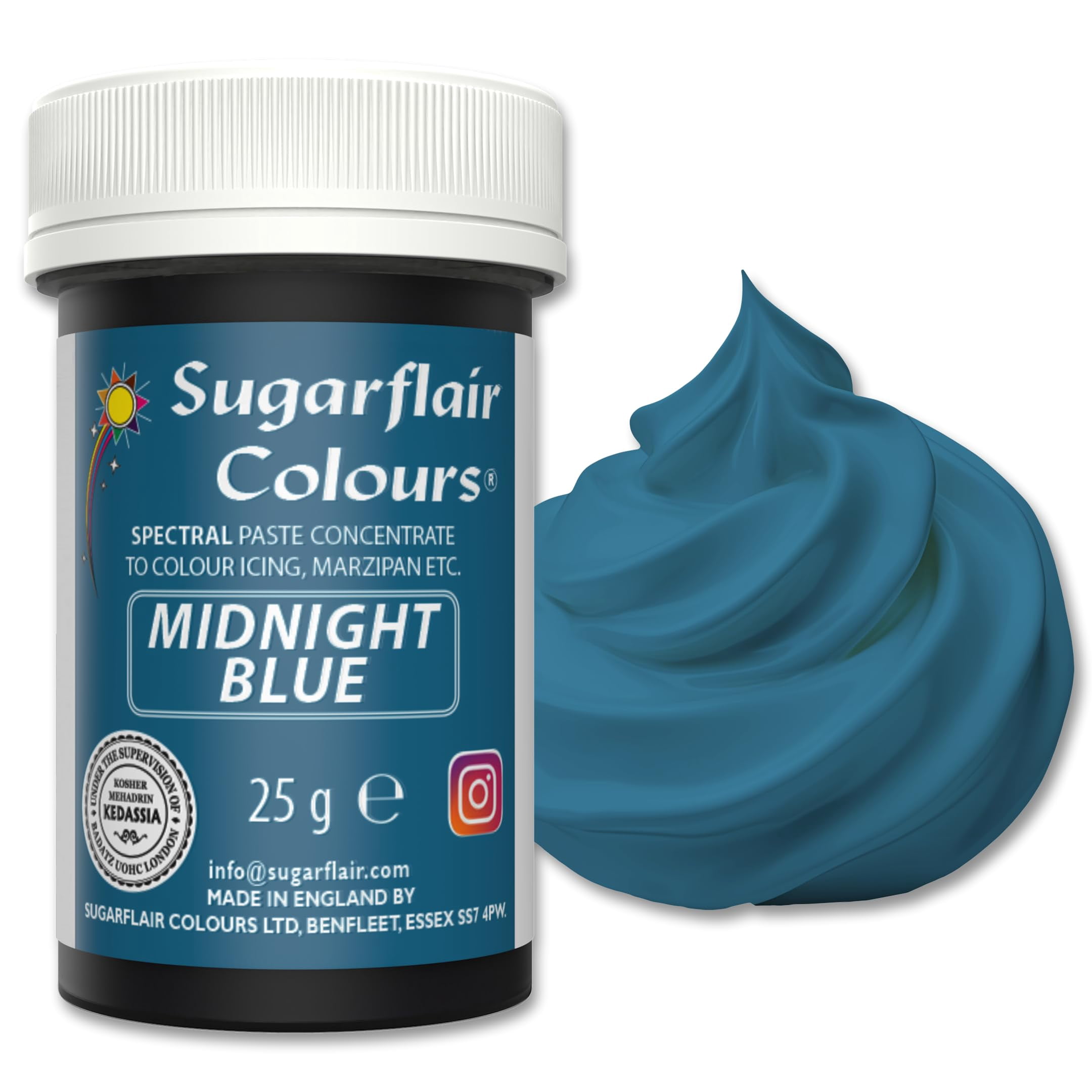 Sugarflair Midnight Blue Food Colouring Paste 25g - Walmart.com