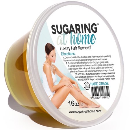 Sugaring Hair Removal Paste Hard for Personal Use on Bikini, Brazilian, Arms, Legs, Back 16 oz