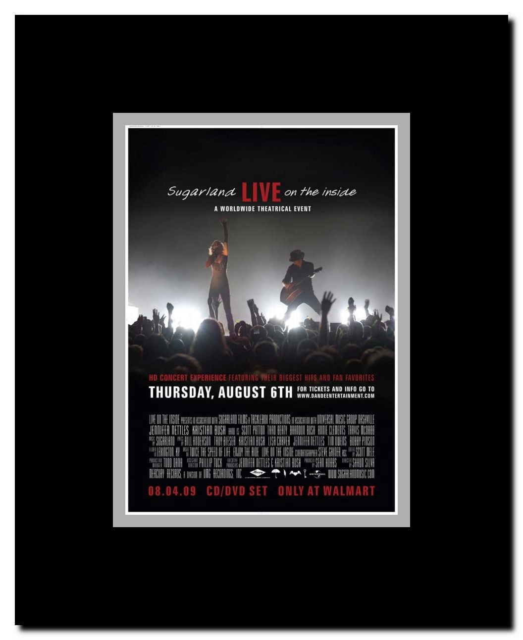 Sugarland: Live on the Inside Framed Movie Poster