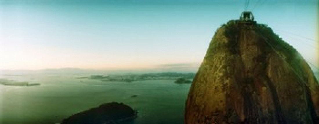 Sugarloaf Mountain at sunset Rio de Janeiro Brazil Canvas Art - Panoramic Images (15 x 6)