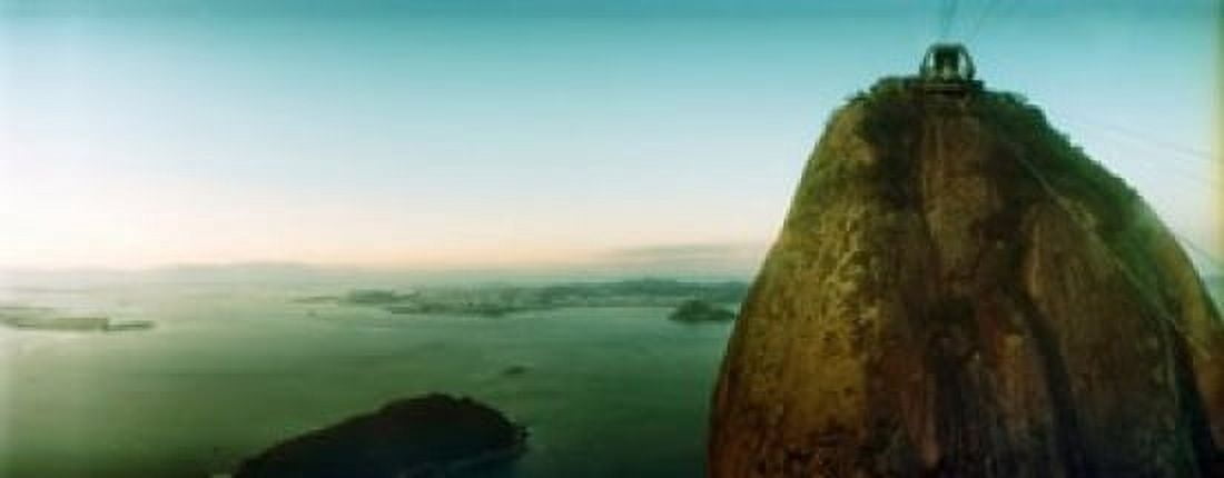 Sugarloaf Mountain at sunset Rio de Janeiro Brazil Canvas Art - Panoramic Images (30 x 12)